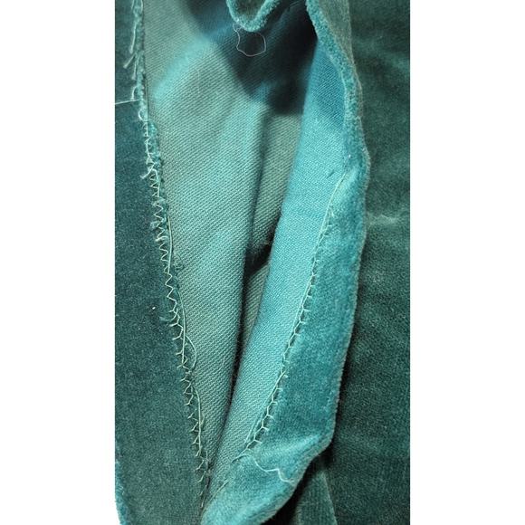 Vintage Homemade Green Velvet Embroidered Mtn. Scene Topper Juniors XS - Picture 9 of 16